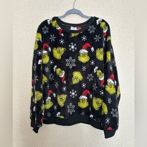 Grinch Patterned Fleece Sweater
